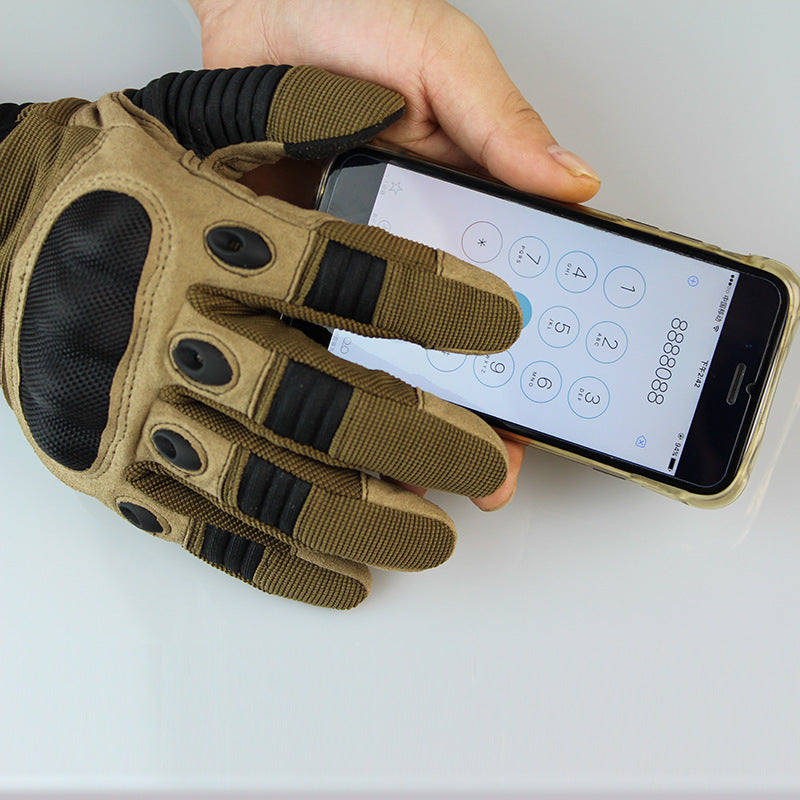 Outdoor Full Finger Touch Screen Hardcase Tactical Gloves