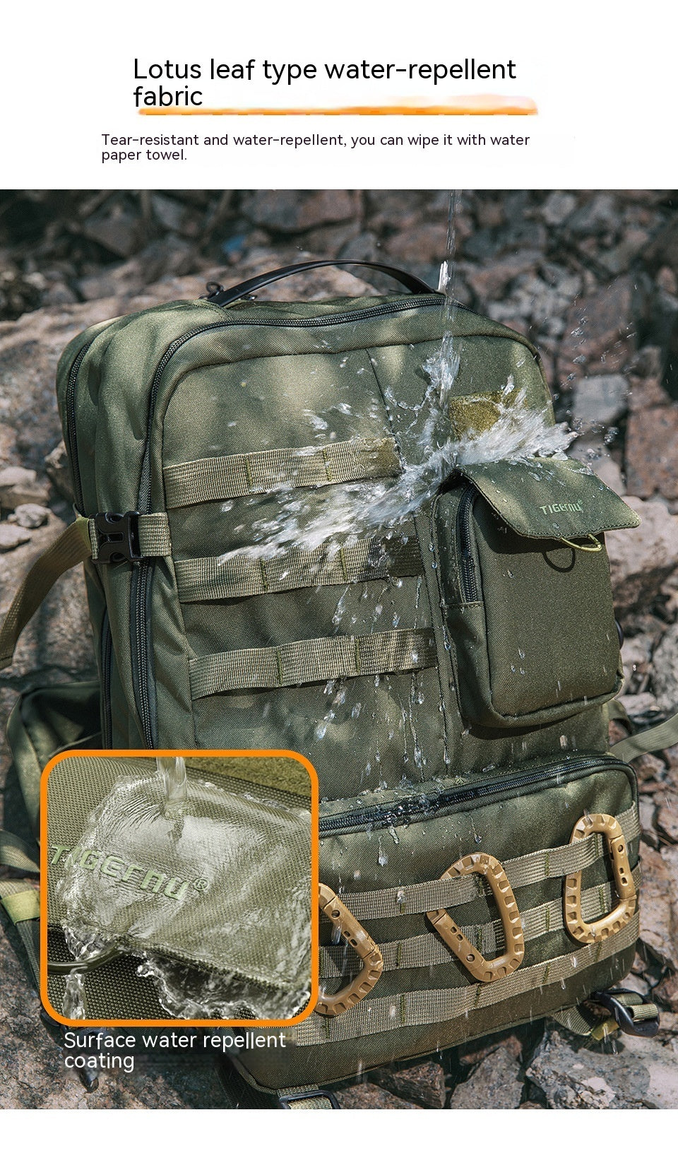 Tactical Backpack Men's Waterproof Outdoor